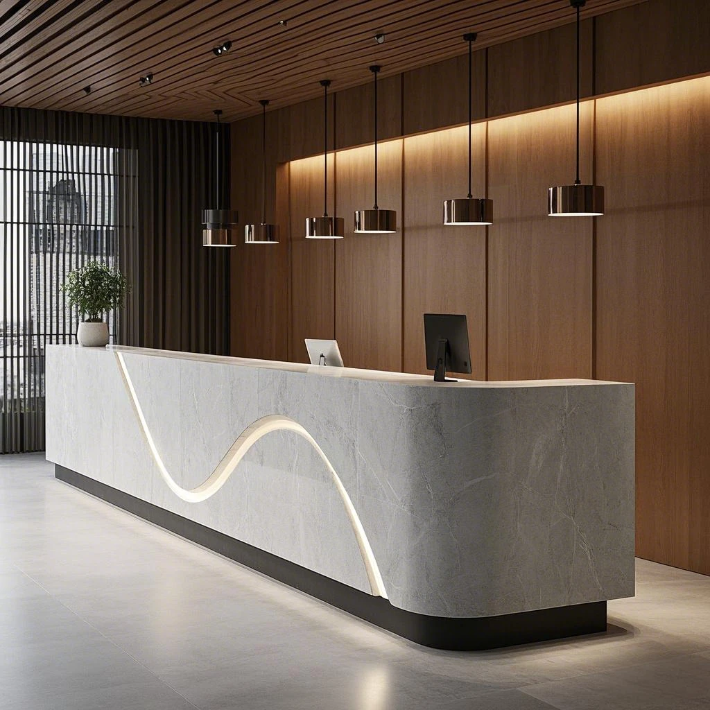 亚克力人造石前台接待台服务台