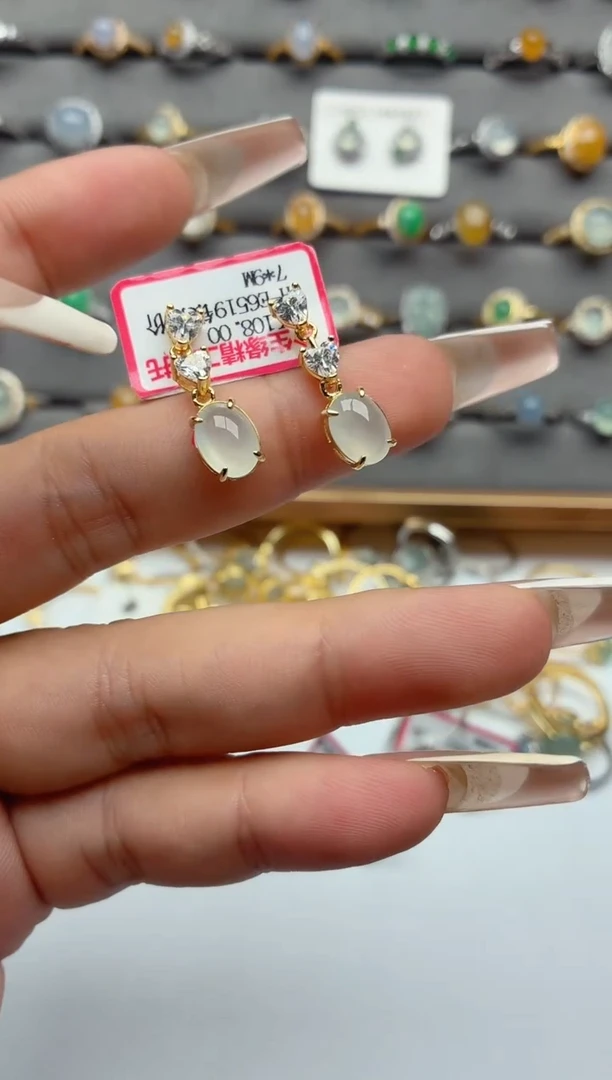 银S925镶嵌戒指翡翠.