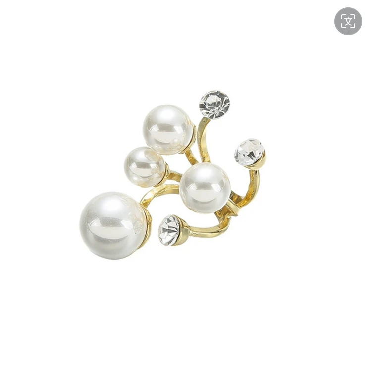 合金亚克力戒指 HZHJ周边 设计师款 不规则开口戒指食指戒 002