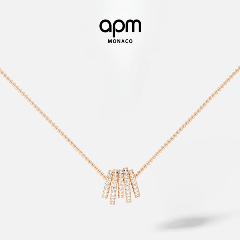 [杨紫同款]APM Monaco 多圈可调节项链玫瑰金送女友