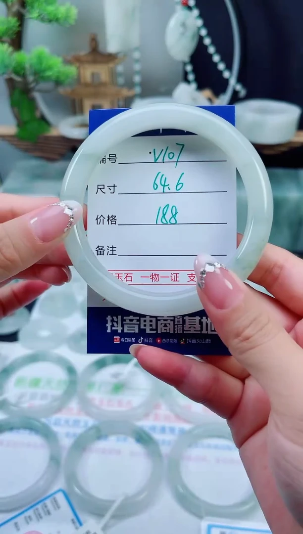 未镶嵌手镯石英质玉（天山翠）107