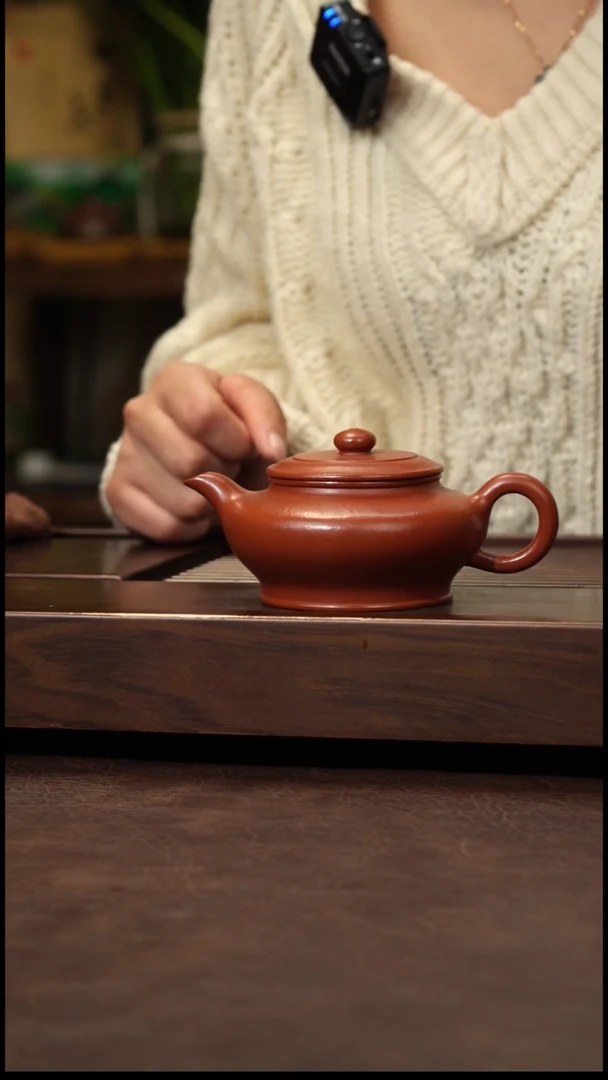 茶壶紫砂朱泥全手合欢170cc左右