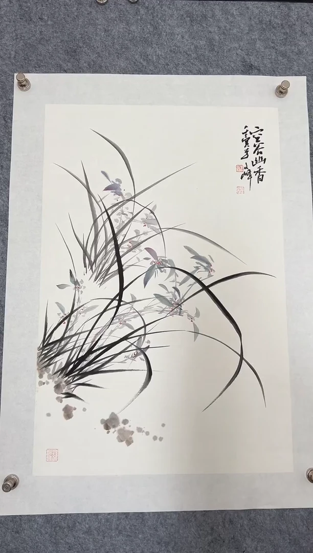 国画李文峰四尺三开2.7平尺花鸟