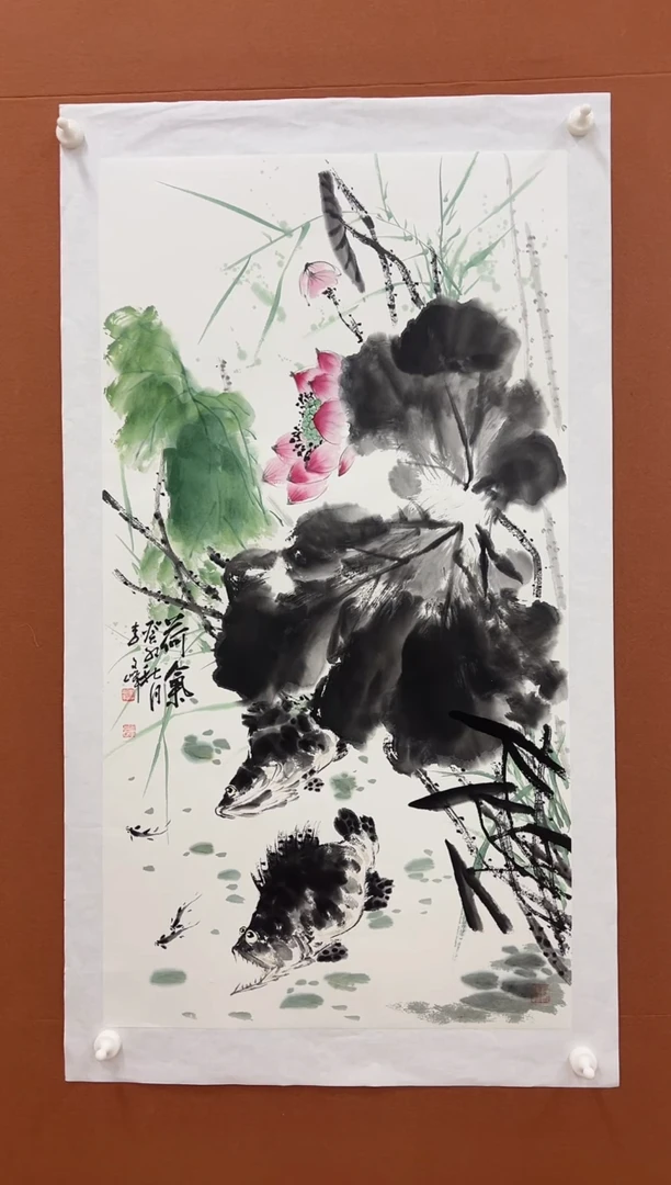国画李文峰三尺整张花鸟
