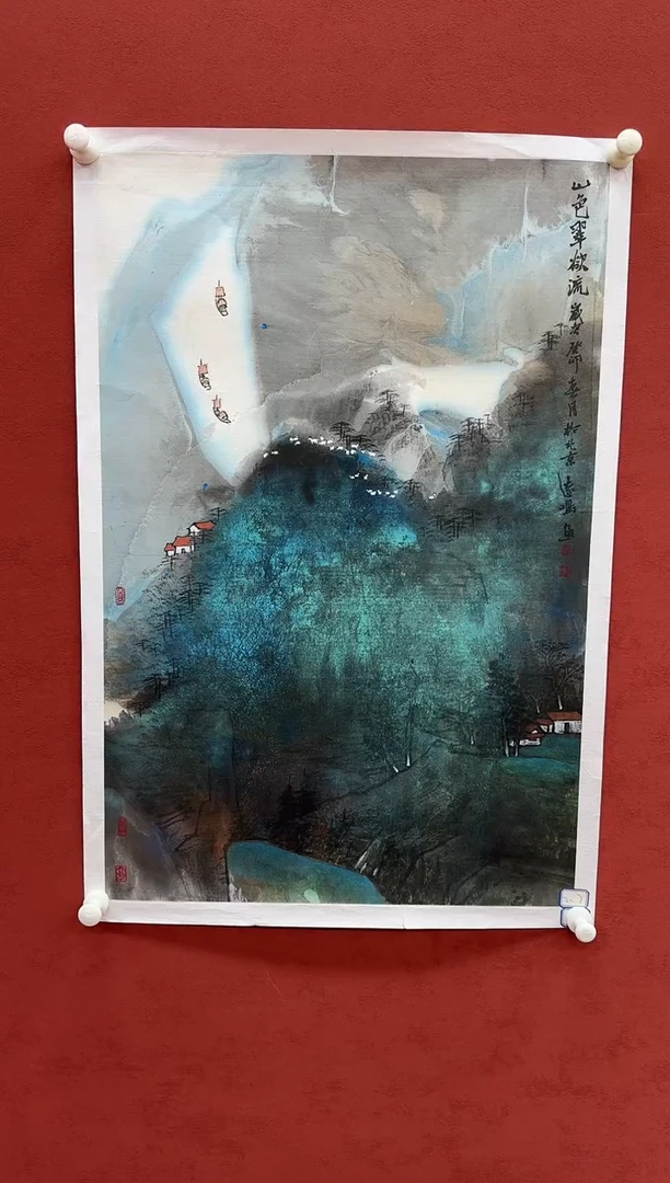 国画z天津人美-毛远鸣国画重彩2.7平尺