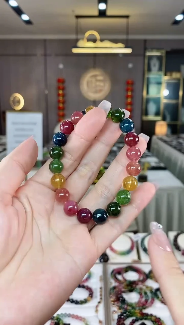 【闪购商品】碧玺单圈手串9.6mm+未镶嵌（多样性发一条）hon