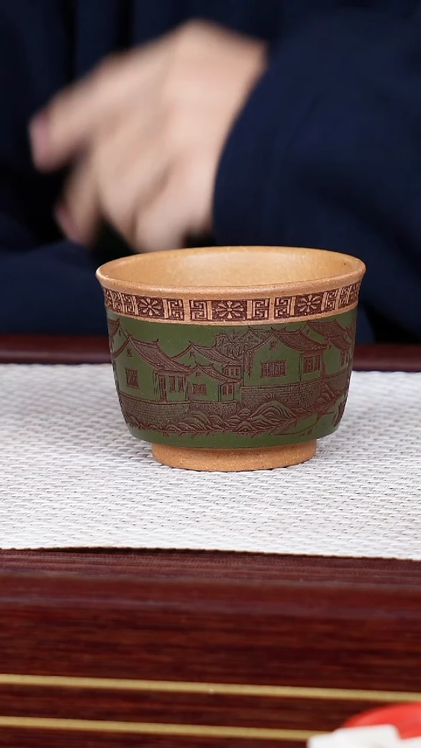 茶杯紫砂宜兴原矿紫砂全手工制作