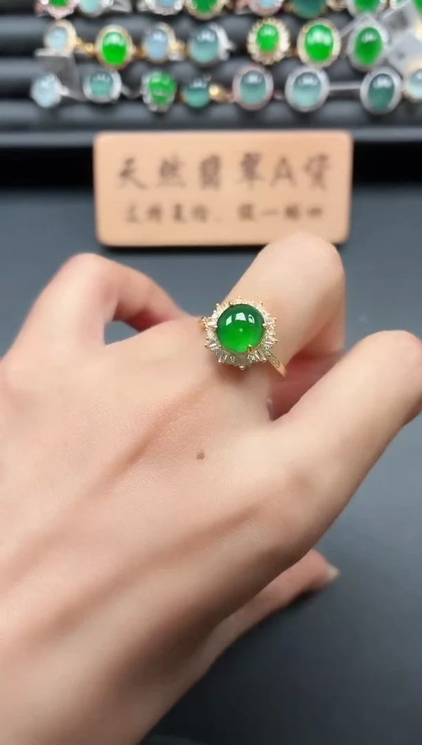 银S925镶嵌戒指翡翠11111