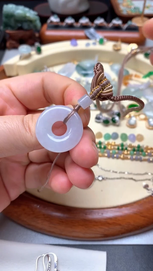 颈饰未镶嵌翡翠翡翠甜甜圈吊坠