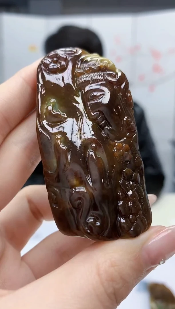 【闪购商品】定制翡翠未镶嵌4915jw-毛货挂件97