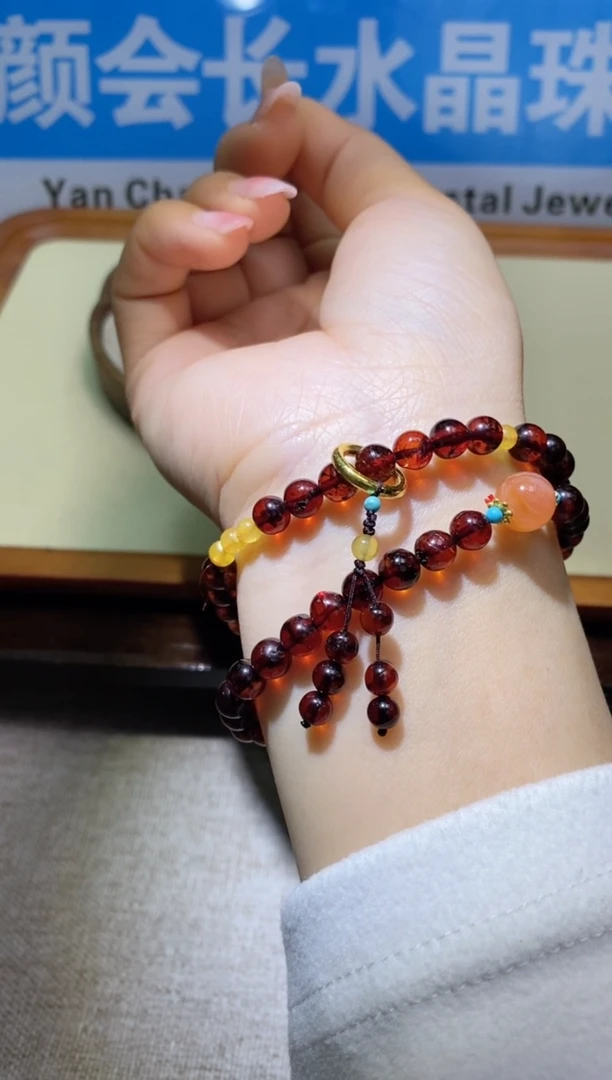 【闪购商品】血珀手链未镶嵌多样性发一件024