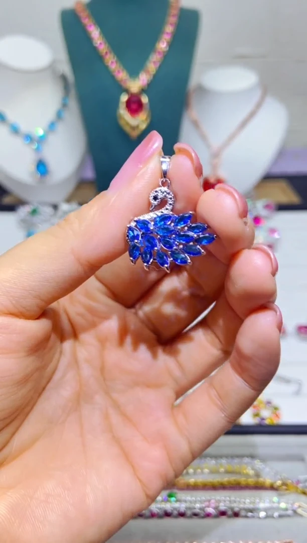 银S925镶嵌耳饰紫晶1