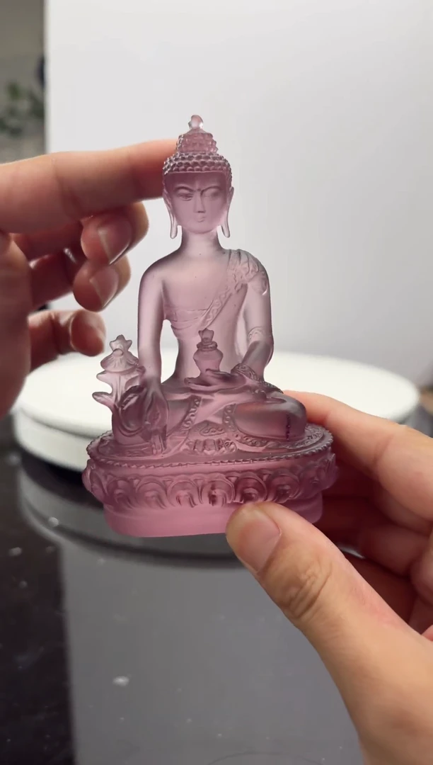 摆件紫色药师佛摆件