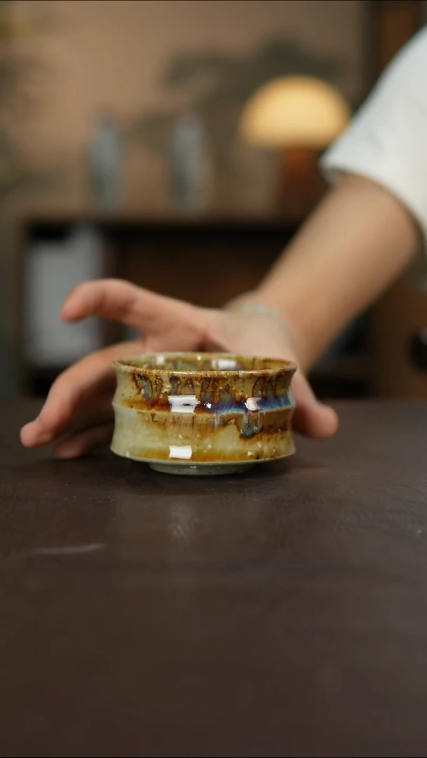 杯景德镇柴烧手作瑕疵
