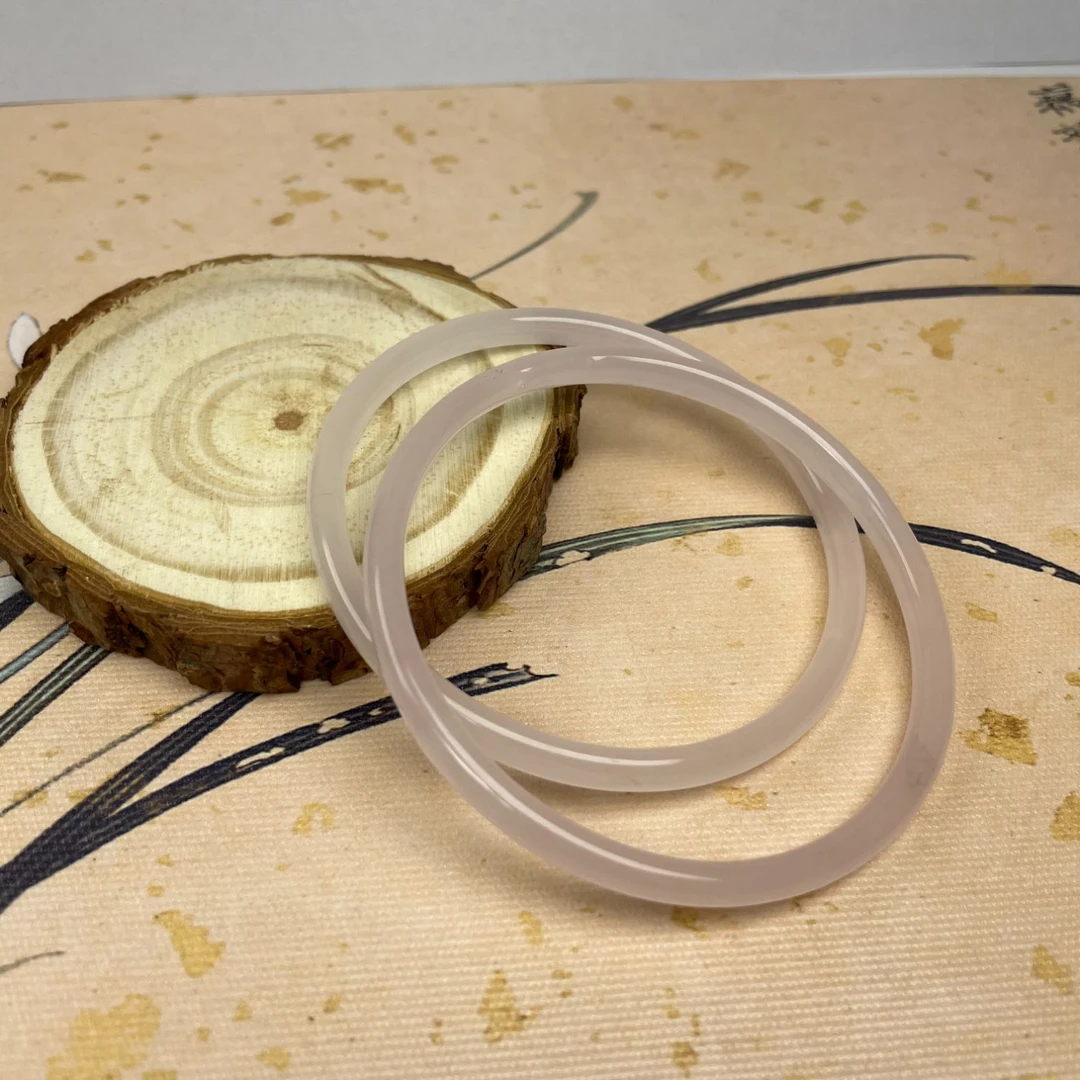 63-64圈口 手镯一步一响叮铛镯闺蜜手镯冰透粉