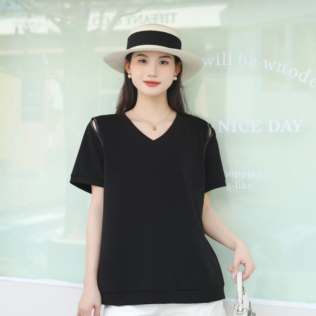 风之信夏季新款女大码休闲短袖2503