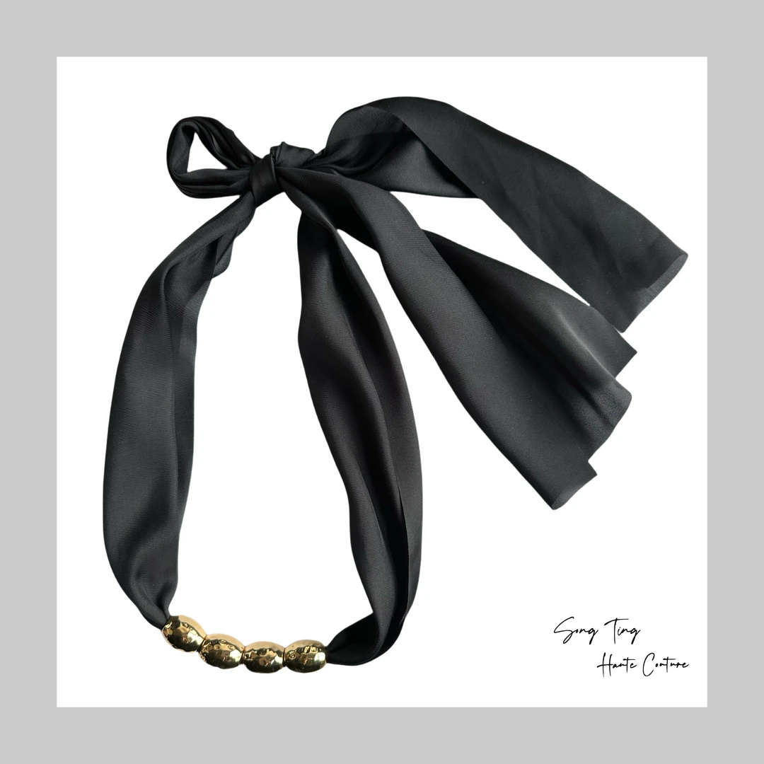 铜布艺项链 SONG TING 铜镀K金色锤纹丝巾装饰项链