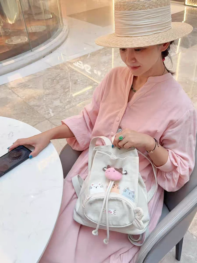 HIKOSEN CARA/卡拉猫帆布猫猫双肩包