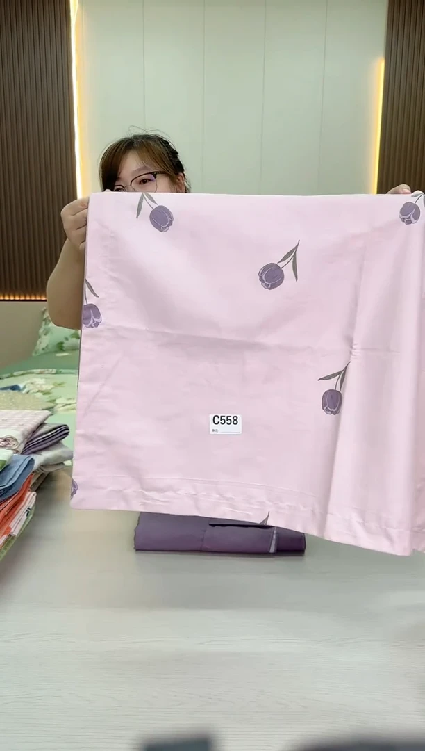 棉棉全棉枕套一对  玫瑰