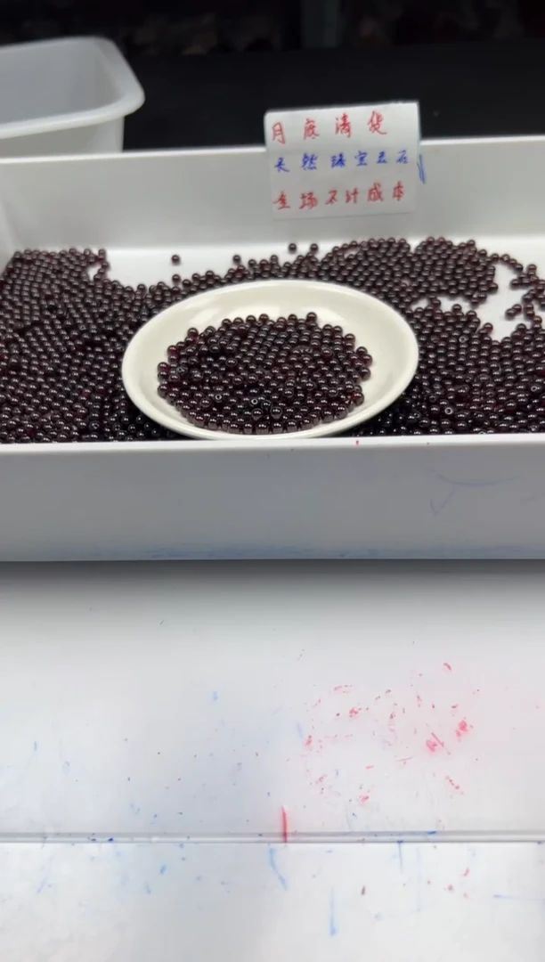 未镶嵌颈饰石榴石w206石榴石5mm*30颗