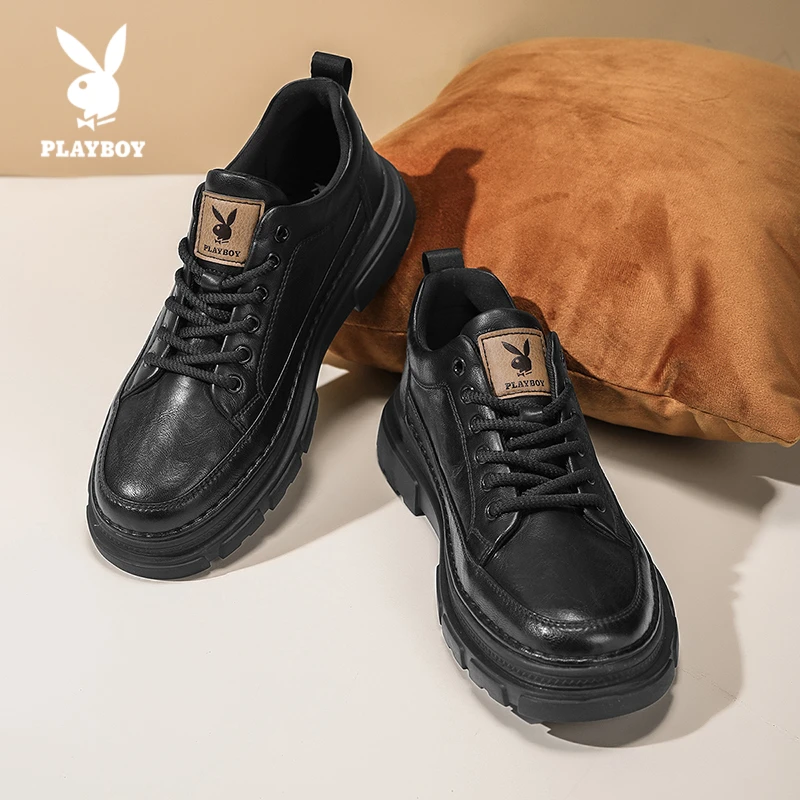 PLAYBOY/花花公子百搭板鞋2025新款男士低帮厚底高级感休闲运动鞋