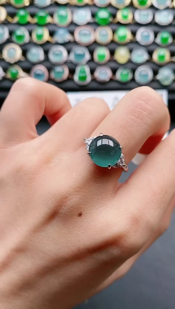 【闪购商品】翡翠戒指银S925镶嵌11111111