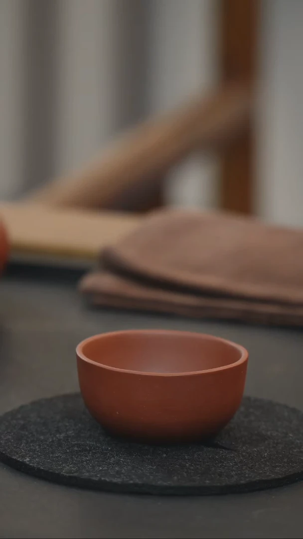 紫砂壶三觅堂  红清水  小杯子