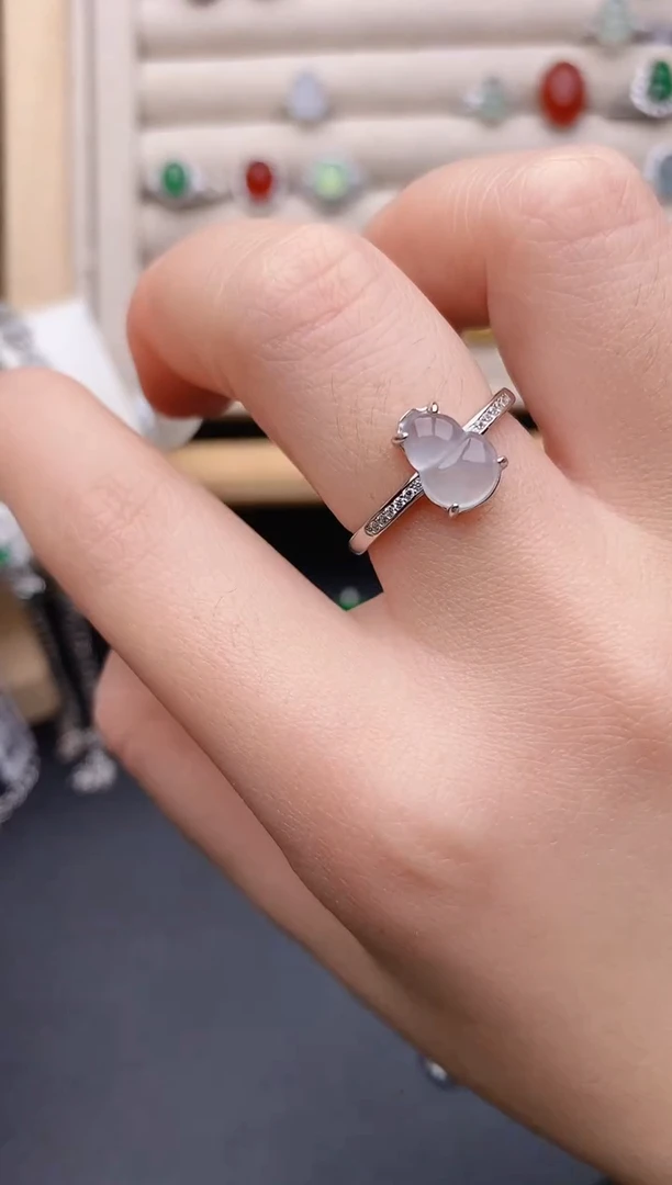 银S925镶嵌戒指翡翠0