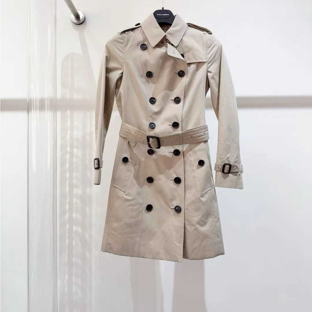 99新 BURBERRY/博柏利 双双臻选/vv01344/博柏利风衣/uk2码