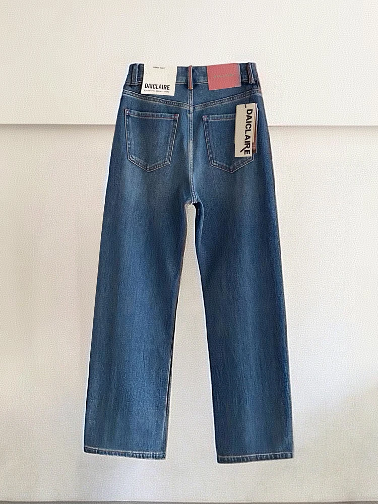 【98198】代MWMA春款百搭裤王四面弹粉标窄版阔腿牛仔长裤~