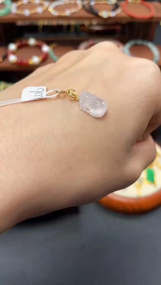 【闪购商品】翡翠吊坠(不含链)18K金镶嵌一个  JK415