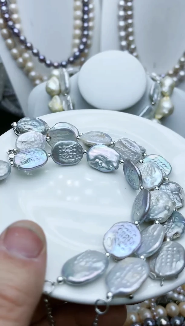 【闪购商品】淡水珍珠颈饰钛钢1