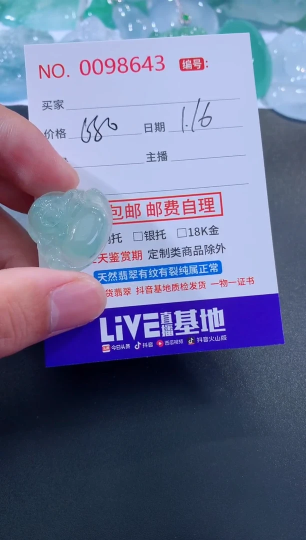 【闪购商品】翡翠颈饰未镶嵌天然缅甸A货翡翠