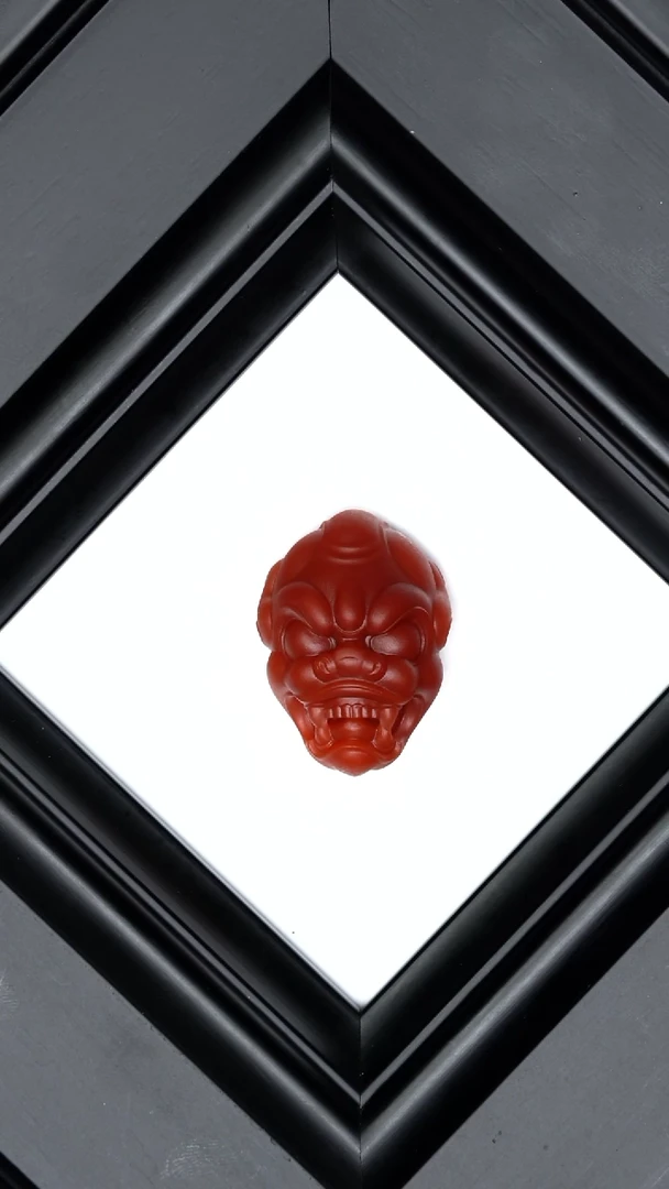 未镶嵌南红玛瑙挂件R****d牛血红兽面