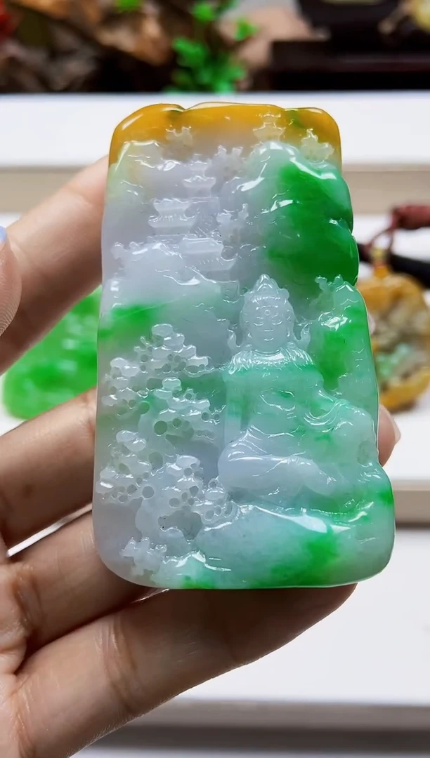 颈饰未镶嵌翡翠翡翠A货