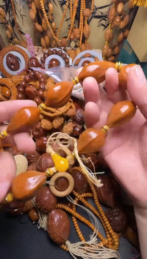 手串橄榄核壁*_素核一串