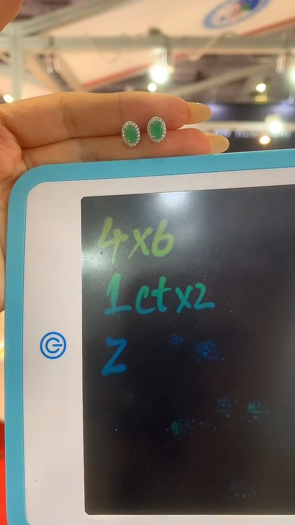 银S925镶嵌耳饰祖母绿【宝石世家严选】