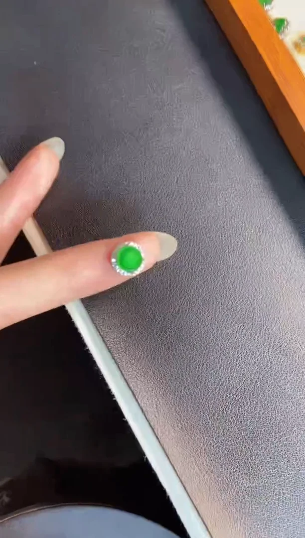 吊坠(不含链)银S925镶嵌翡翠天然A货翡翠