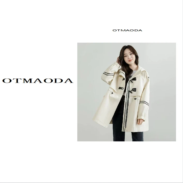 【南瓜定制】N24023-新款风衣外套中长款高级感韩系超好看潮牌大衣