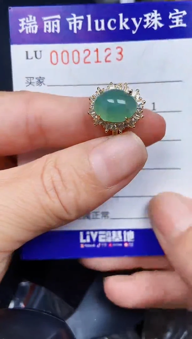 翡翠银S925镶嵌颈饰2123