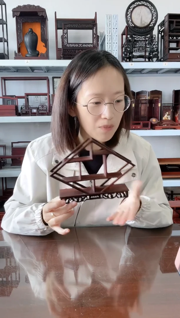 交趾黄檀（大红酸枝）小多宝架50