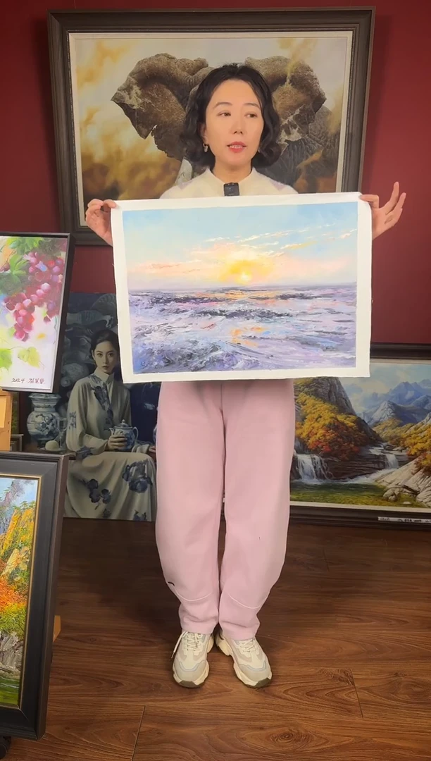 油画【45号】约53*35cm丨朝鲜原创纯手绘孤品油画丨顺丰包邮