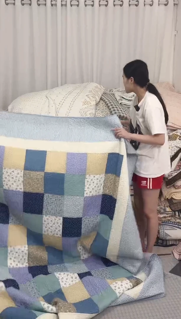 棉200*230蓝边百家被