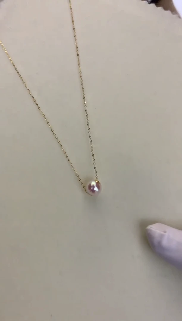18K金镶嵌DA海水珍珠 GD007 8-8.5 天女路路通
