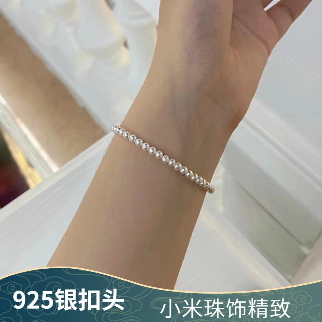 925银手链 原创设计女精致新款 高级感时尚仙女小米施家珠银扣