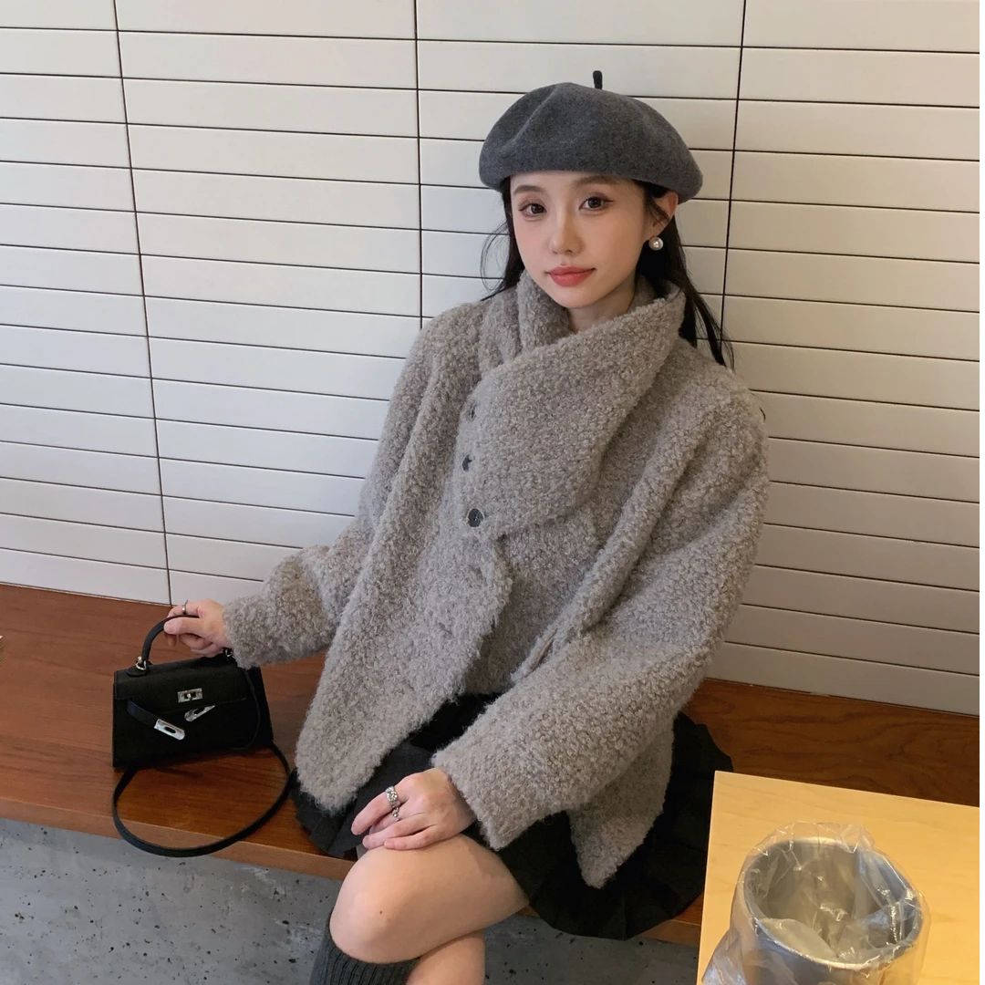 【清仓特卖】韩版时尚雪尼绒外套