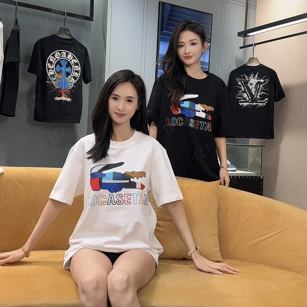 【高奢02号】男女休闲宽松情侣圆领宽松圆领短袖t恤0073W