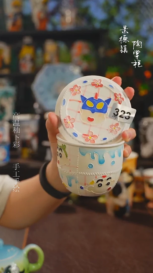 景德镇高温釉下彩纯手工手绘323