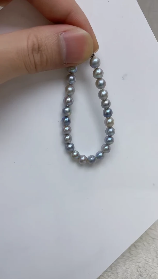 银S925镶嵌手链海水珍珠