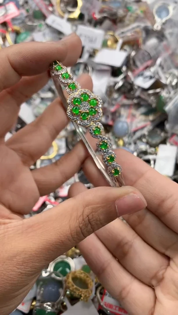 银S925镶嵌戒指翡翠131313-----6